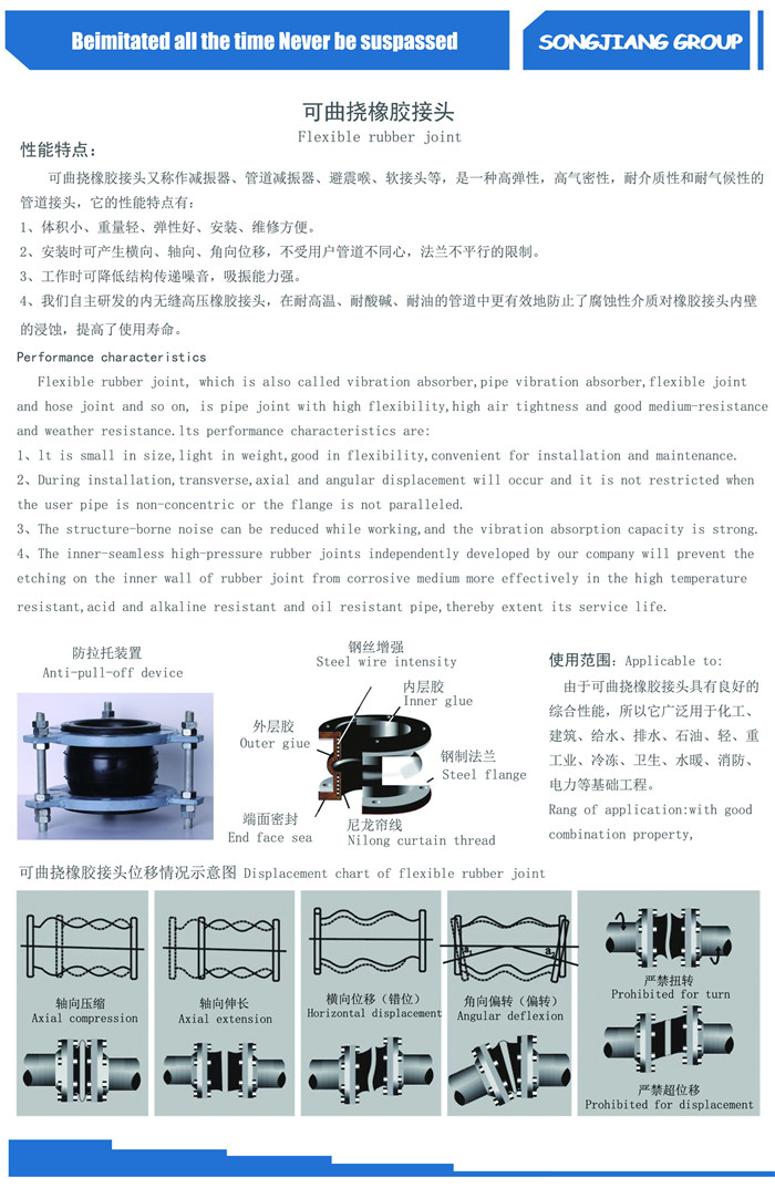 可曲挠橡胶接头性能*点,上海可曲挠橡胶接头性能*点,淞江可曲挠橡胶接头性能*点