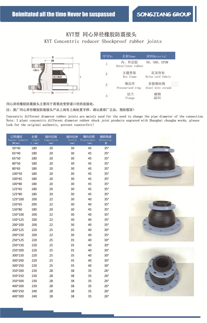 KYT型同心异径橡胶防震接头电子样本