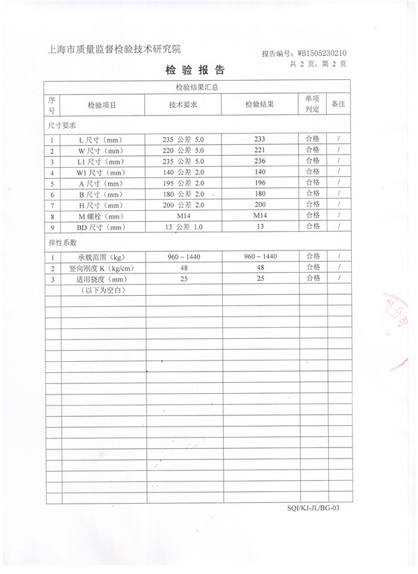可调弹簧减震器检验报告,中央空调可调弹簧减震器检验报告,ZTF型可调弹簧减震器检验报告
