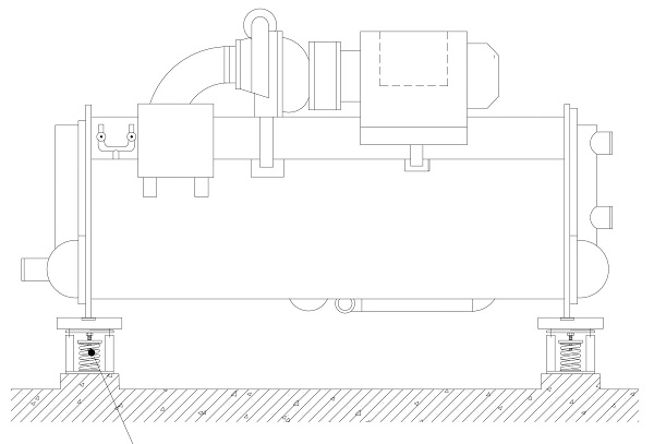 【技术】住院部制冷机组隔震示意图