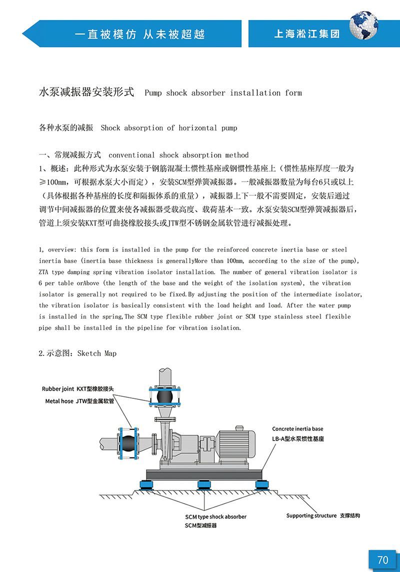 【样册P70】水泵减振器安装形式之常规减振方式