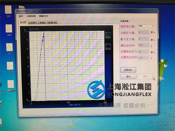 同心异径橡胶接头爆破检测结果为80kg