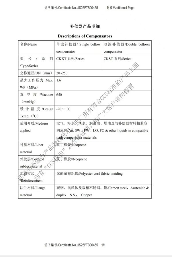 中国船级社型式认证证书“CCS认证” 中国船级社型式认证证书“CCS认证”
